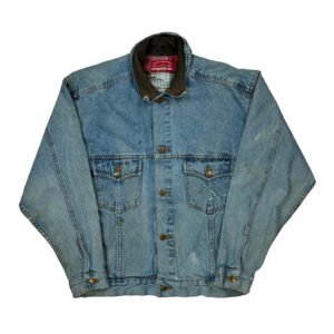 Marlboro Classics Checked Denim Jacket - Medium Blue Cotton