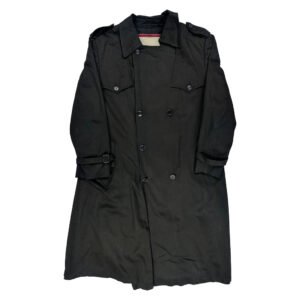 La Connausseur Christian Dior Double Breasted Trench Coat - Large Black Cotton