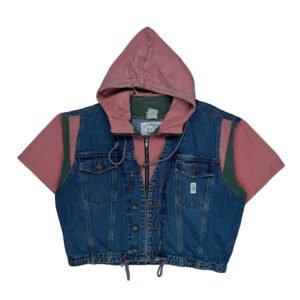 Unbranded Layered Denim Gilet - XL Blue Denim