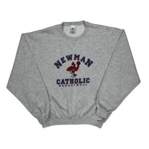 Newman Catholic Basketball Russell Athletic College Sweatshirt - XL Grey Cotton