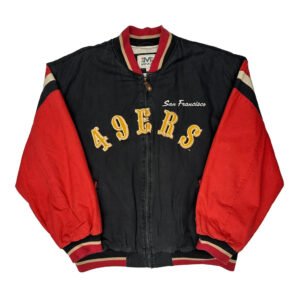 San Francisco 49Ers Mirage Varsity Jacket - 2XL Black Cotton