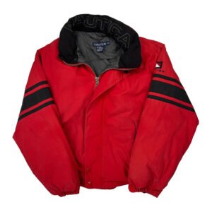 Nautica Spellout Puffer - Medium Red Cotton