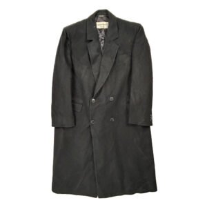 Made In USA Yves Saint Laurent Double Breasted Overcoat - Large Black Wool
