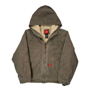 Dickies Sherpa Lined Workwear Jacket - XL Brown Cotton