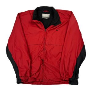 Nike Windbreaker - Large Red Polyester
