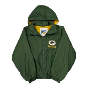 Packers Fan Spellout Windbreaker - Large Green Nylon