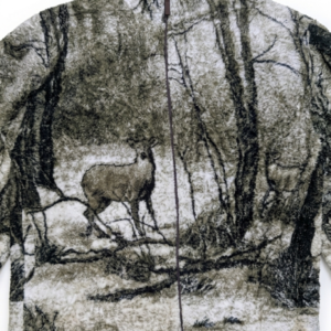 Deer Nature Scenic Fleece Jacket - Gorpcore Cabin Aesthetic Full-Zip Winter Fleece Grade A