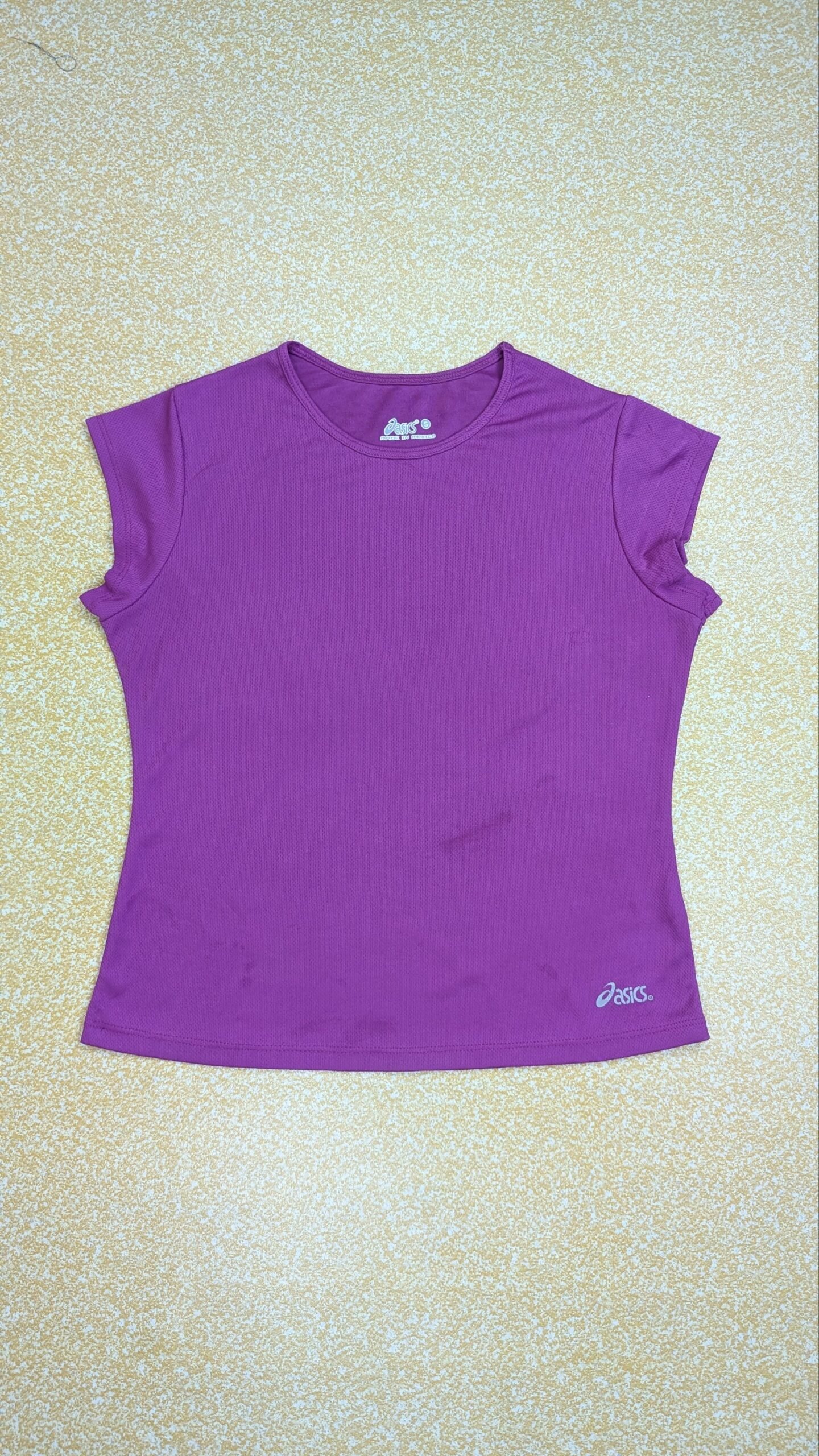 Asics Women's Crewneck Activewear T-Shirt – Pre-Loved Purple Short Sleeve Running & Workout Tee (Size S) Grade A - Image 3