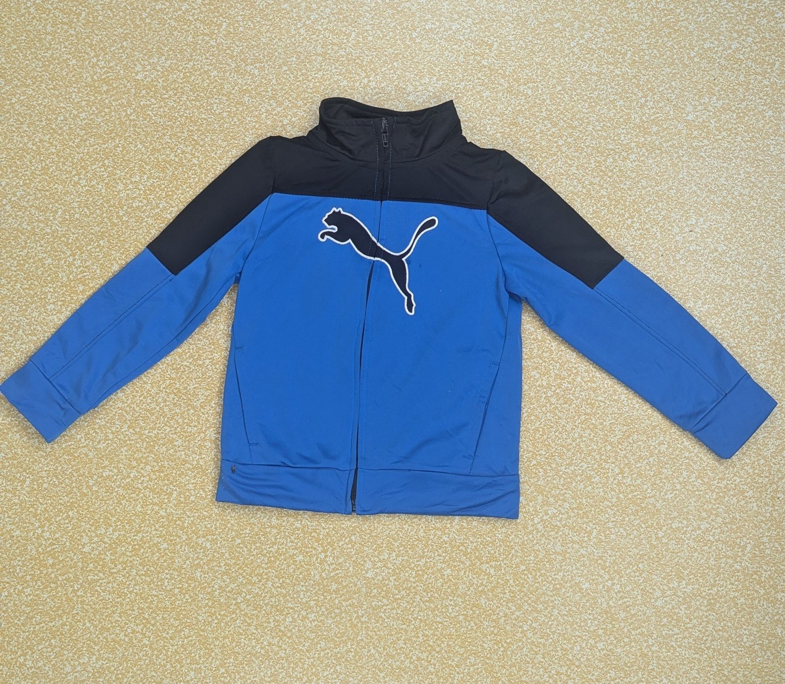 Puma Toddler Boys Kids Blue Black Full Zip Track Jacket Size 4 Grade A - Image 3