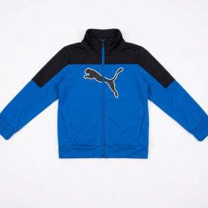 Puma Toddler Boys Kids Blue Black Full Zip Track Jacket Size 4 Grade A