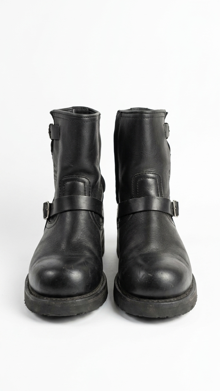 Harley-Davidson Men's Black Leather Harness Motorcycle Boots Size 11 US - Model 98403