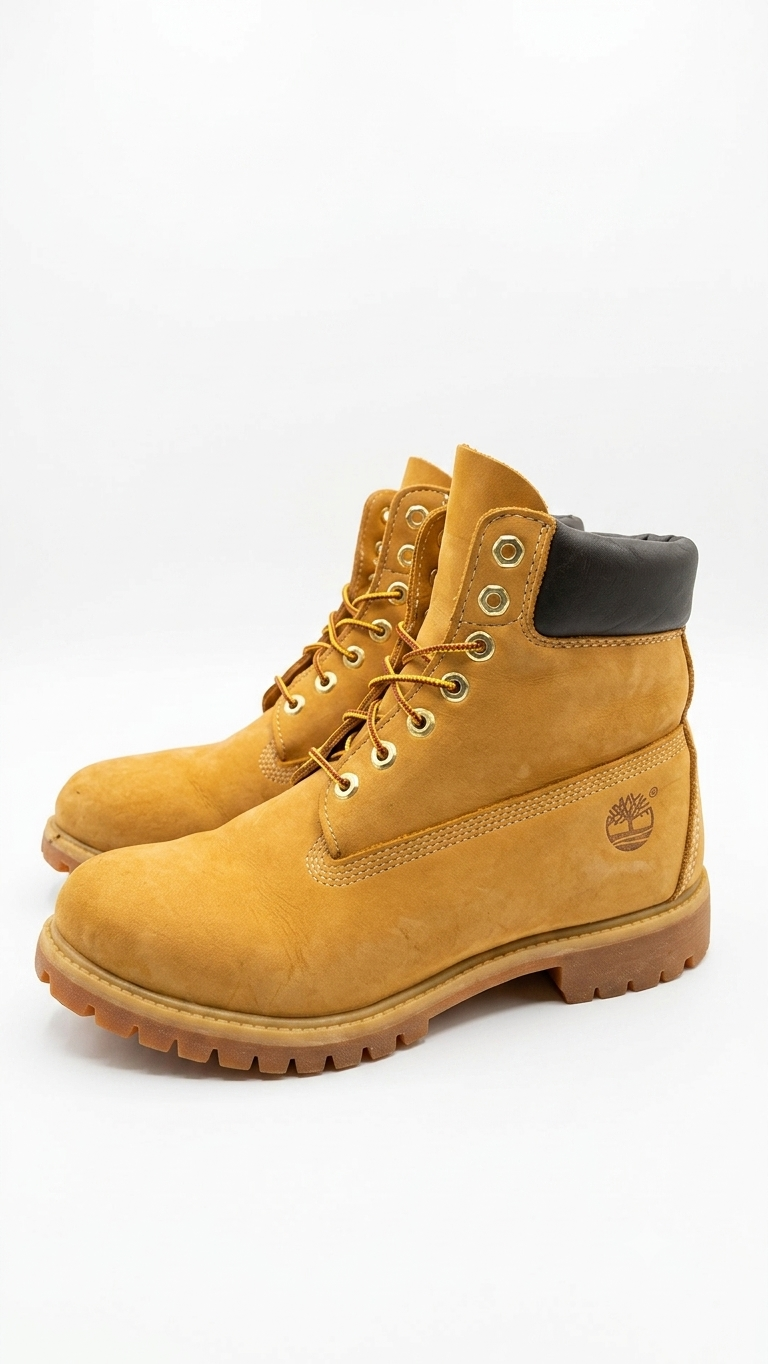 Authentic Timberland Premium 6-Inch Waterproof Boots - Model 10061 - Wheat/Tan - Men's Size 8.5 W - Image 2