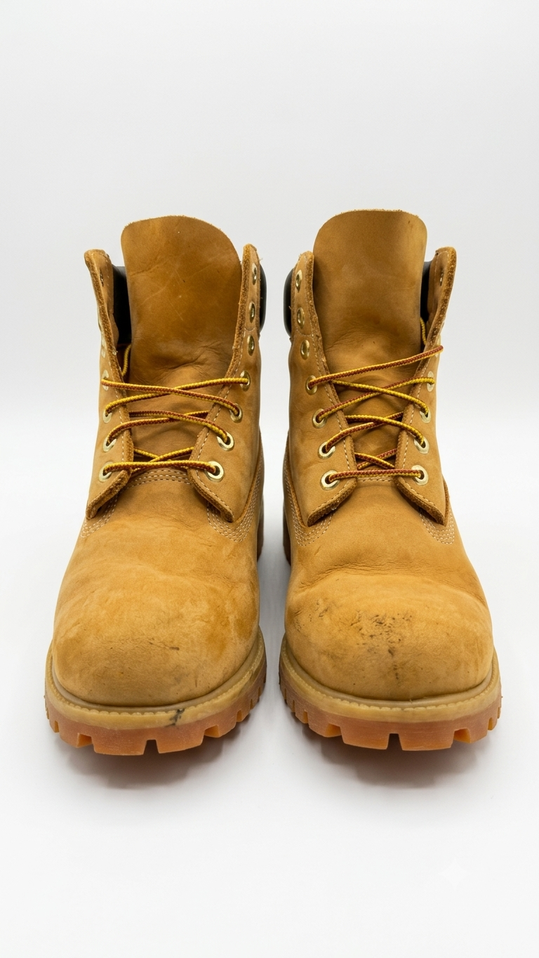 Authentic Timberland Premium 6-Inch Waterproof Boots - Model 10061 - Wheat/Tan - Men's Size 8.5 W