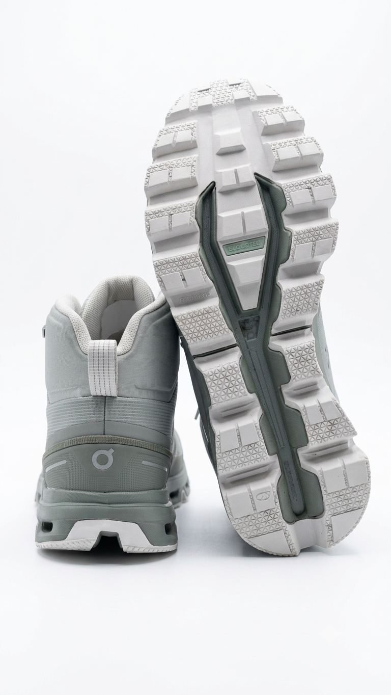 On Cloud Cloudrock Waterproof Women's Hiking Boots Size 10 W10 Grey Green - Image 3