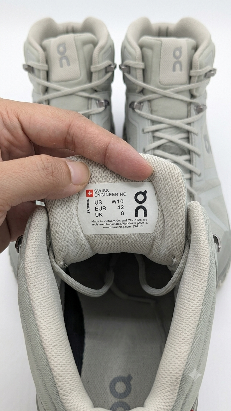 On Cloud Cloudrock Waterproof Women's Hiking Boots Size 10 W10 Grey Green - Image 5