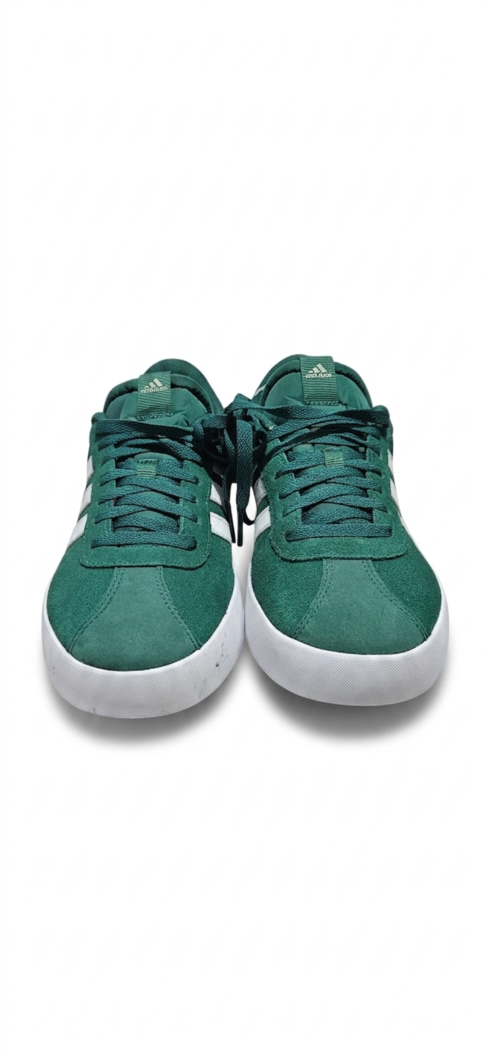 Adidas VL Court 3.0 Green White Suede Men's Size 10 US Sneakers Shoes ID6284 - Image 3