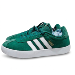 Adidas VL Court 3.0 Green White Suede Men's Size 10 US Sneakers Shoes ID6284