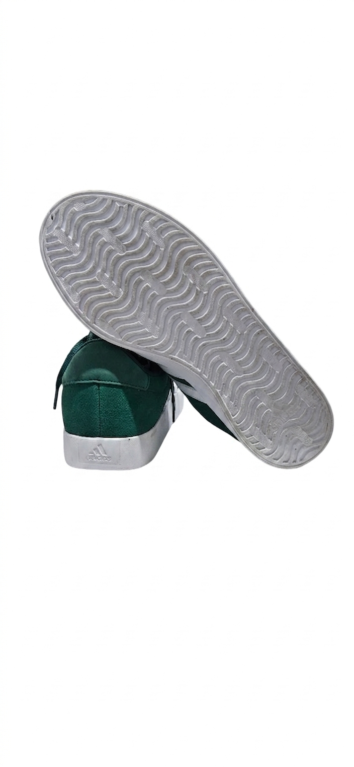 Adidas VL Court 3.0 Green White Suede Men's Size 10 US Sneakers Shoes ID6284 - Image 2