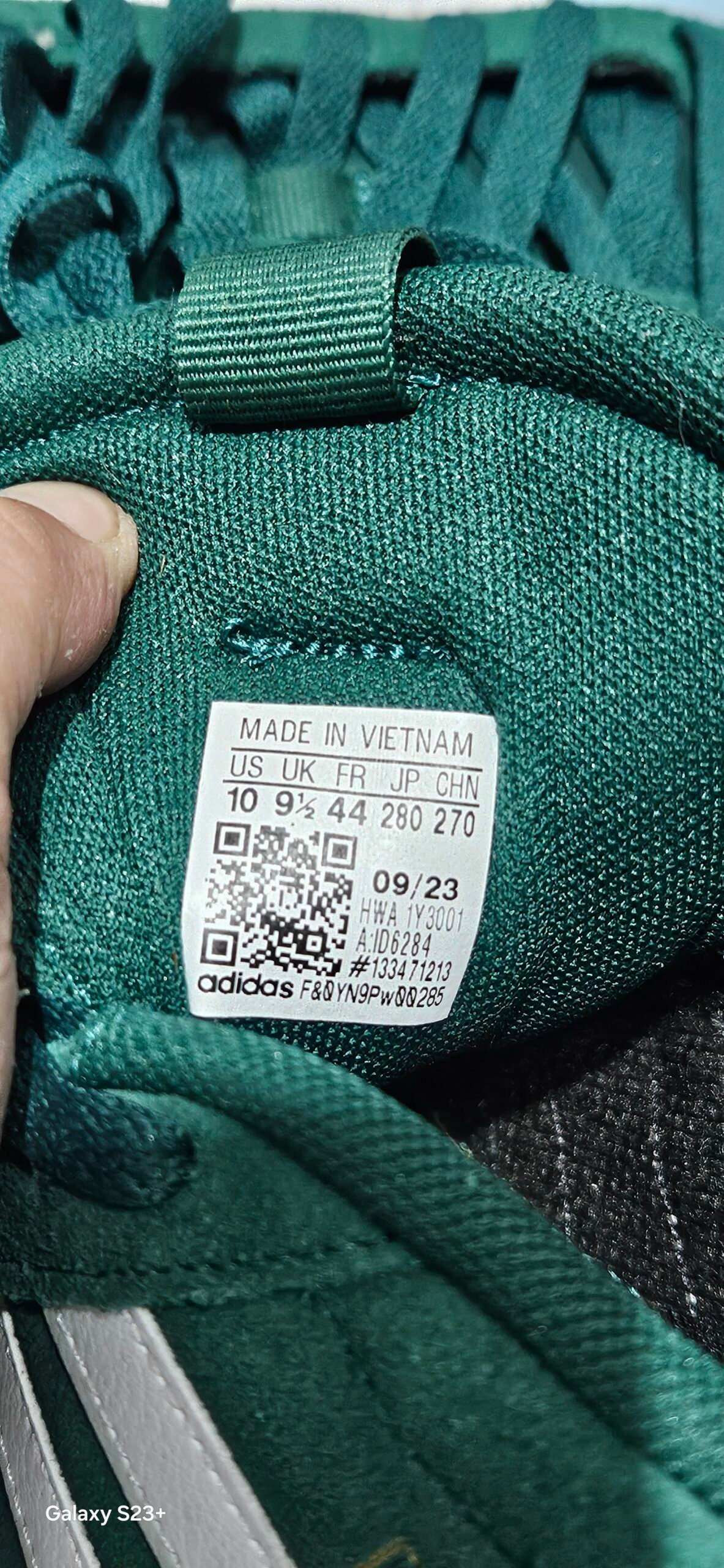 Adidas VL Court 3.0 Green White Suede Men's Size 10 US Sneakers Shoes ID6284 - Image 4