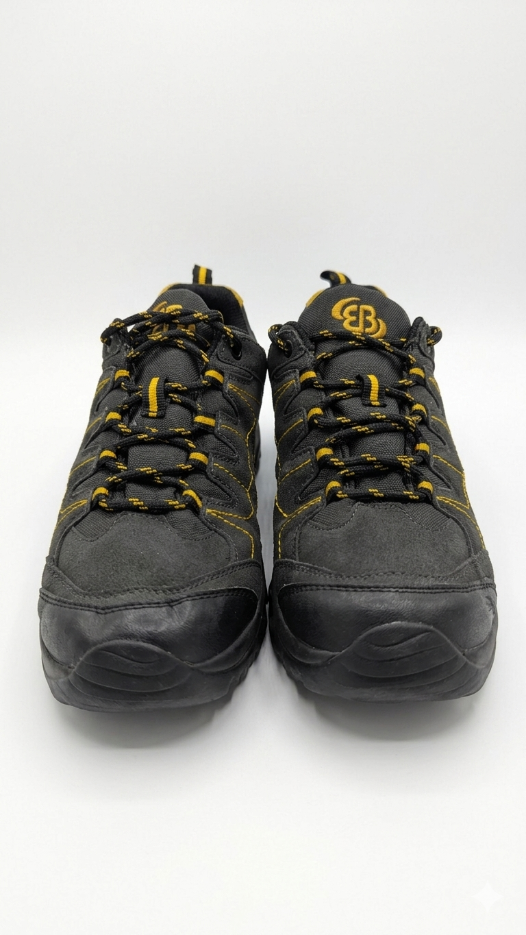 Brütting Outdoor Hiking Shoes Black Yellow Men's Size 41 Vibram Sole Comfortex - Image 3