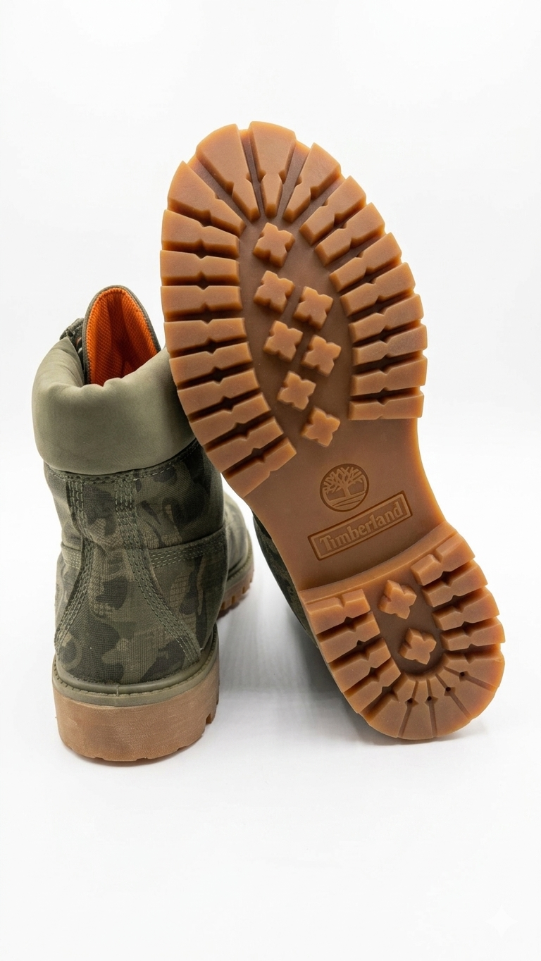 Timberland Premium 6" Waterproof Boots Green Camo Men's Size 7W EU 40 A1U9I - Image 2