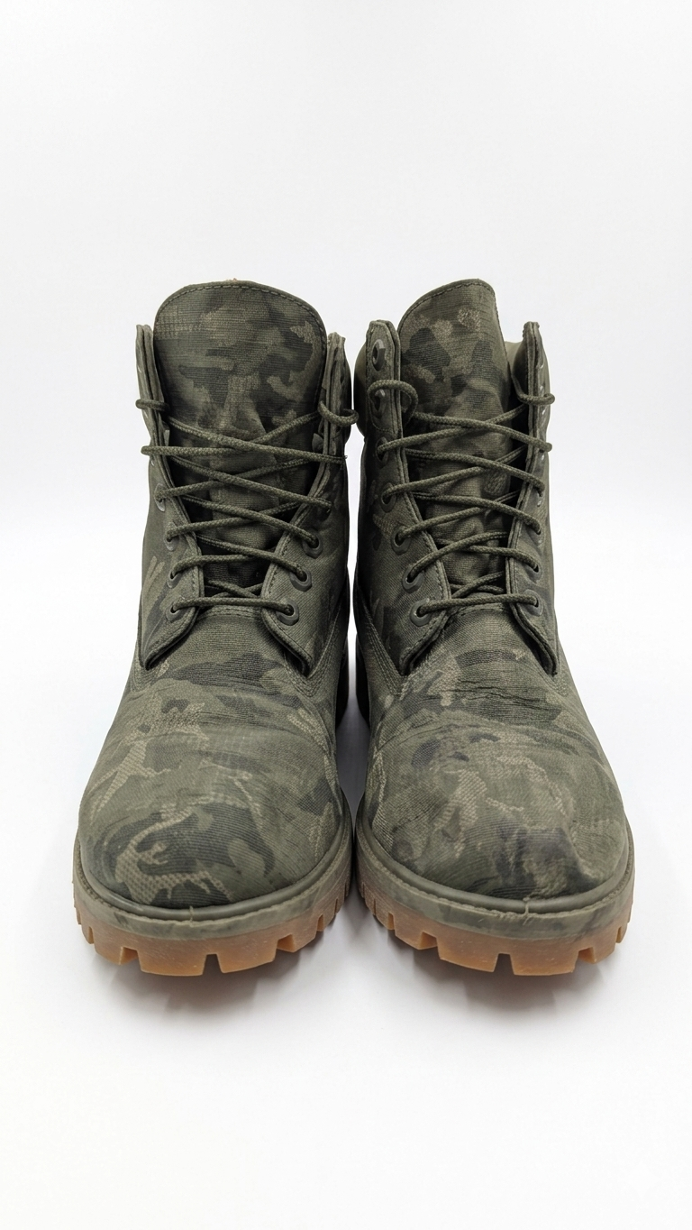 Timberland Premium 6" Waterproof Boots Green Camo Men's Size 7W EU 40 A1U9I - Image 3