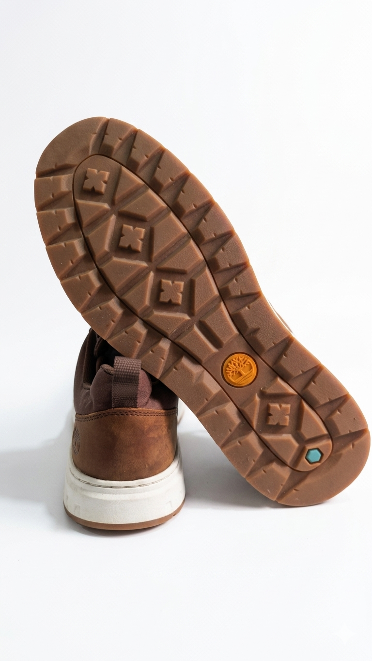 Timberland Men's Brown Leather Low-Top Sneakers Casual Shoes Style TB0A5Z1S358 - Image 3