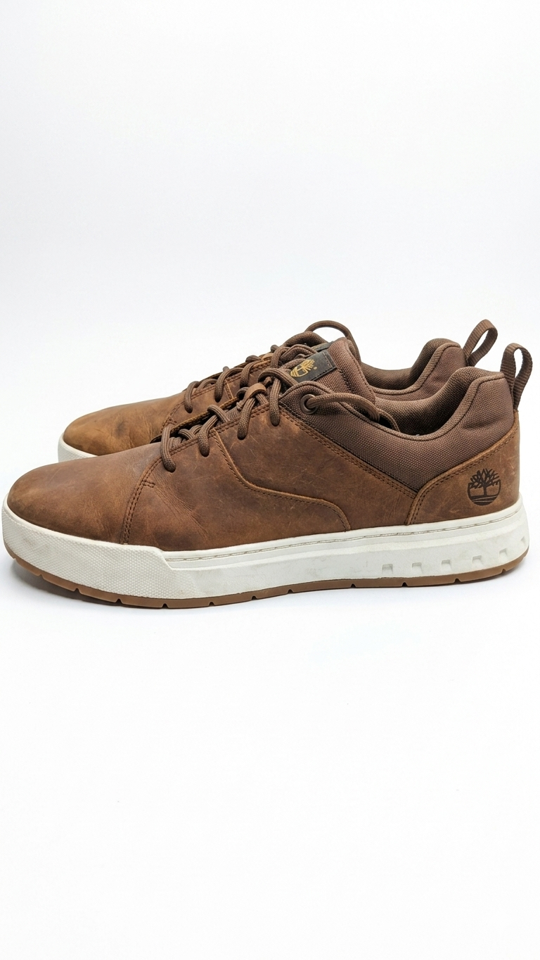 Timberland Men's Brown Leather Low-Top Sneakers Casual Shoes Style TB0A5Z1S358 - Image 2
